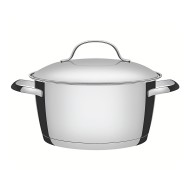 Caçarola 24cm 5,70 Litros Allegra Aço Inox Tramontina Fundo Triplo Com Tampa